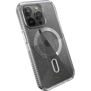 Etui Speck Presidio Lux Grip ClickLock MagSafe Apple iPhone 15 Pro (Clear/Chrome Finish/Serene Silver)