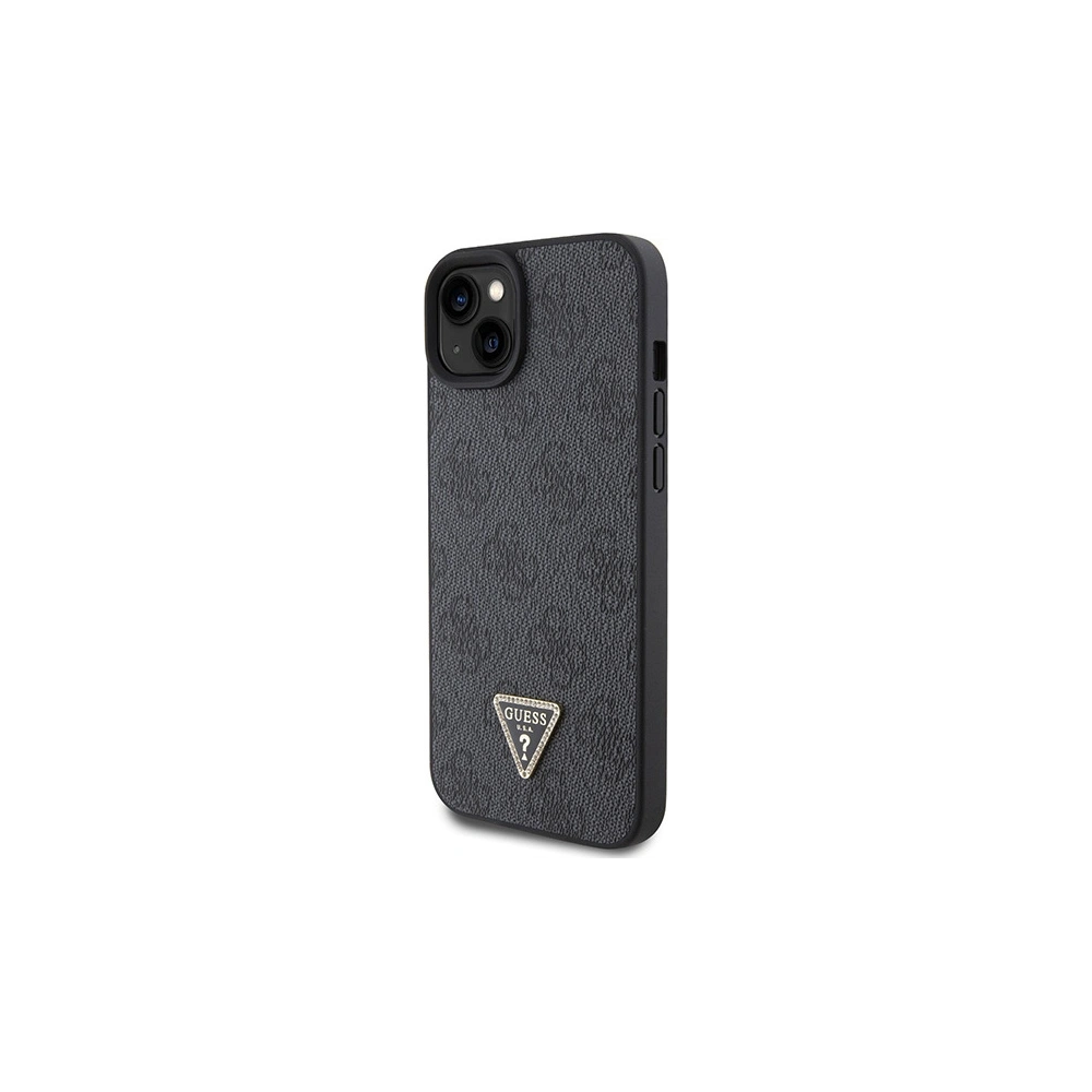 Etui Guess GUHCP15SP4TDPK Apple iPhone 15 hardcase Leather 4G Diamond Triangle czarny/black
