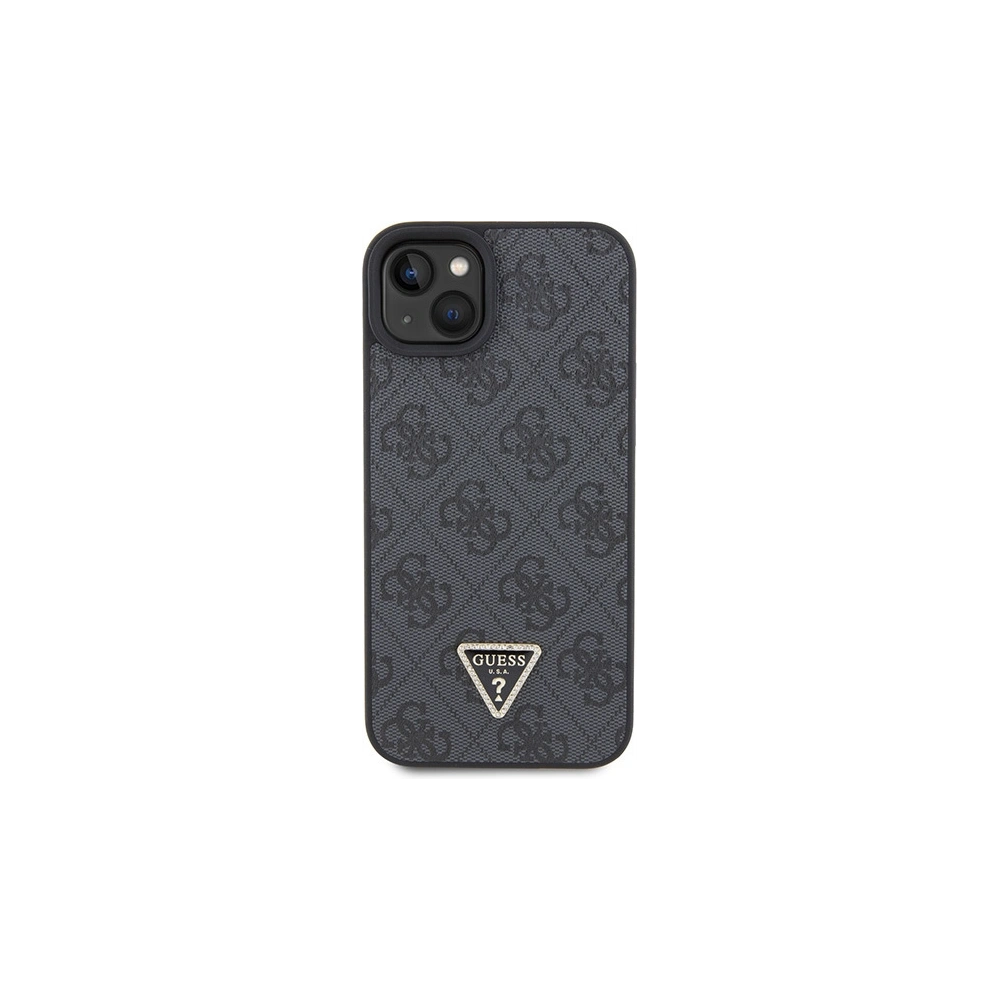 Etui Guess GUHCP15SP4TDPK Apple iPhone 15 hardcase Leather 4G Diamond Triangle czarny/black