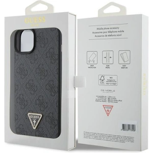 Etui Guess GUHCP15SP4TDPK Apple iPhone 15 hardcase Leather 4G Diamond Triangle czarny/black