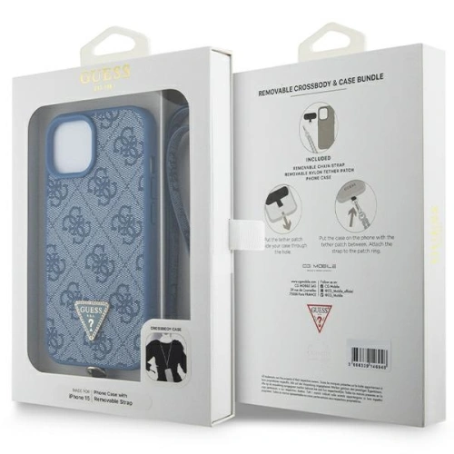 Kup Guess Apple Geantă GUHCP15SP4TDSCPB iPhone 15 hardcase Crossbody 4G Metal Logo albastru/albastru - GUE2917 - {ean13} - Sklep Home Screen