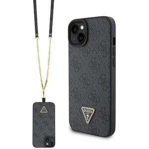 Etui Guess GUHCP15SP4TDSCPK Apple iPhone 15 hardcase Crossbody 4G Metal Logo czarny/black