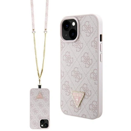 Kup Etui Guess GUHCP15SP4TDSCPP Apple iPhone 15 hardcase Crossbody 4G Metal Logo różowy/pink - GUE2919 - {ean13} - Sklep Home Screen