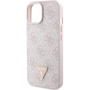 Etui Guess GUHCP15SP4TDSCPP Apple iPhone 15 hardcase Crossbody 4G Metal Logo różowy/pink