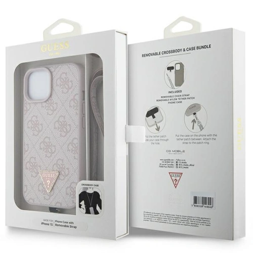 Kup Case Guess GUHCP15SP4TDSCPP Apple iPhone 15 Hardcase Crossbody 4G Metall-Logo rosa/pink - GUE2919 - {ean13} - Sklep Home Screen