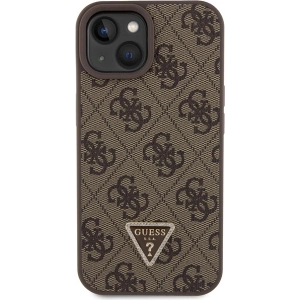 Etui Guess GUHCP15SP4TDSCPW Apple iPhone 15 hardcase Crossbody 4G Metal Logo brązowy/brown