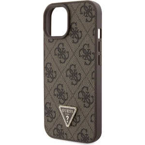 Etui Guess GUHCP15SP4TDSCPW Apple iPhone 15 hardcase Crossbody 4G Metal Logo brązowy/brown