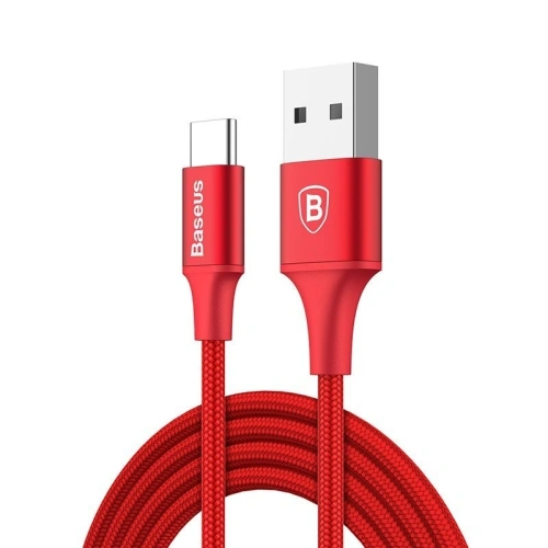 Buy LED Baseus Rapid USB-A to USB-C 2m 2A Red - BSU397RED - {ean13} - Home Screen Store Europe