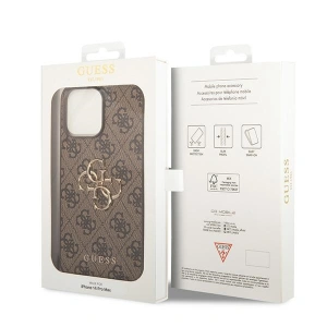 Buy Guess GUHCP15X4GMGBR Apple iPhone 15 Pro Max hardcase 4G Big Metal Logo brown - GUE2925 - {ean13} - Home Screen Store Europe