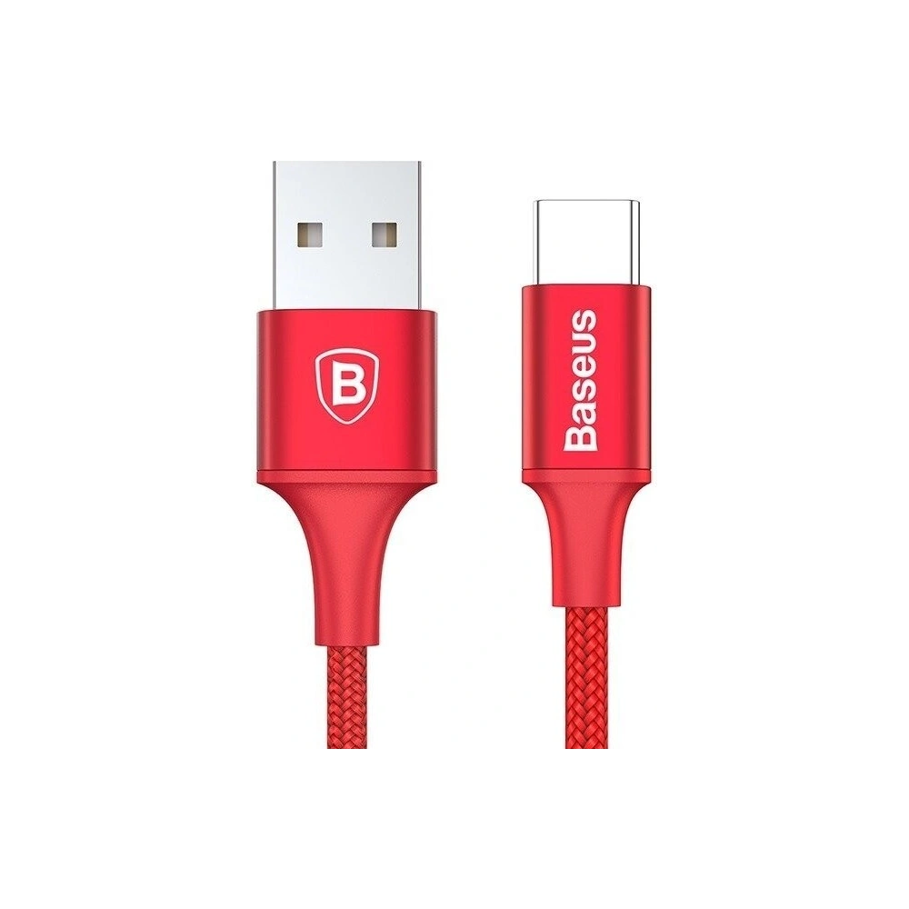 Kabel USB-C z podświetleniem LED Baseus Rapid 2m 2A (czerwony)