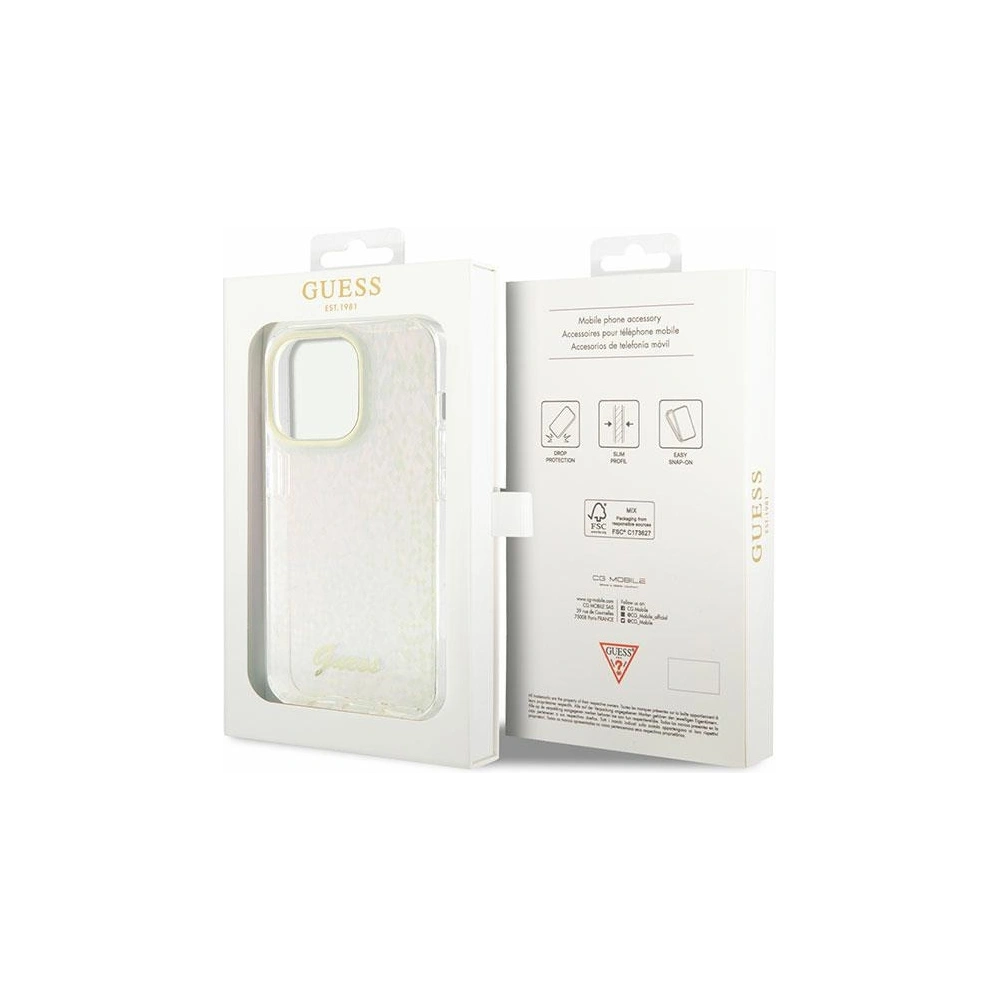 Etui Guess GUHCP15XHDECMP Apple iPhone 15 Pro Max hardcase IML Faceted Mirror Disco Iridescent różowy/pink