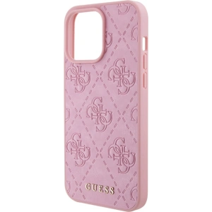 Kup Etui Guess GUHCP15XP4EPMP Apple iPhone 15 Pro Max hardcase Leather 4G Stamped różowy/pink - GUE2927 - {ean13} - Sklep Home Screen