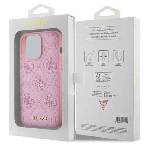 Kup Etui Guess GUHCP15XP4EPMP Apple iPhone 15 Pro Max hardcase Leather 4G Stamped růžový/pink - GUE2927 - {ean13} - Sklep Home Screen