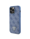 Buy Guess GUHCP15XP4TDPB Apple iPhone 15 Pro Max hardcase Leather 4G Triangle Strass blue - GUE2928 - {ean13} - Home Screen Store Europe