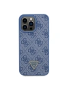 Buy Guess GUHCP15XP4TDPB Apple iPhone 15 Pro Max hardcase Leather 4G Triangle Strass blue - GUE2928 - {ean13} - Home Screen Store Europe