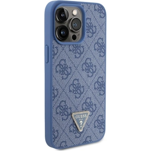 Buy Guess GUHCP15XP4TDPB Apple iPhone 15 Pro Max hardcase Leather 4G Triangle Strass blue - GUE2928 - {ean13} - Home Screen Store Europe