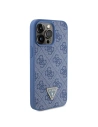 Buy Guess GUHCP15XP4TDPB Apple iPhone 15 Pro Max hardcase Leather 4G Triangle Strass blue - GUE2928 - {ean13} - Home Screen Store Europe