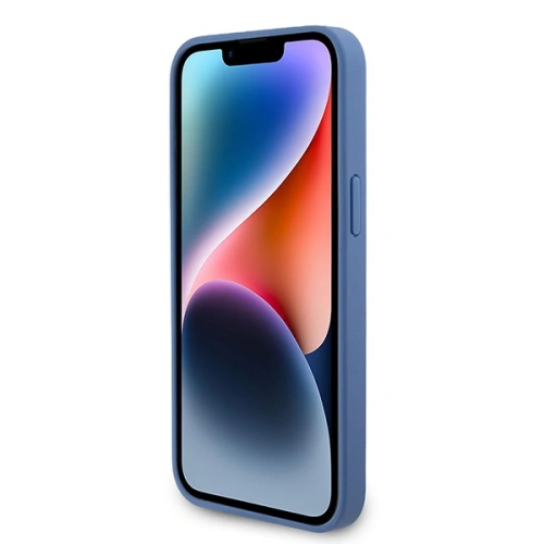 Buy Guess GUHCP15XP4TDPB Apple iPhone 15 Pro Max hardcase Leather 4G Triangle Strass blue - GUE2928 - {ean13} - Home Screen Store Europe