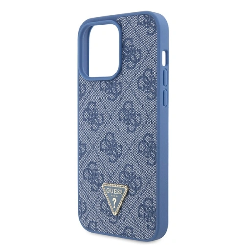 Buy Guess GUHCP15XP4TDPB Apple iPhone 15 Pro Max hardcase Leather 4G Triangle Strass blue - GUE2928 - {ean13} - Home Screen Store Europe