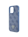 Buy Guess GUHCP15XP4TDPB Apple iPhone 15 Pro Max hardcase Leather 4G Triangle Strass blue - GUE2928 - {ean13} - Home Screen Store Europe