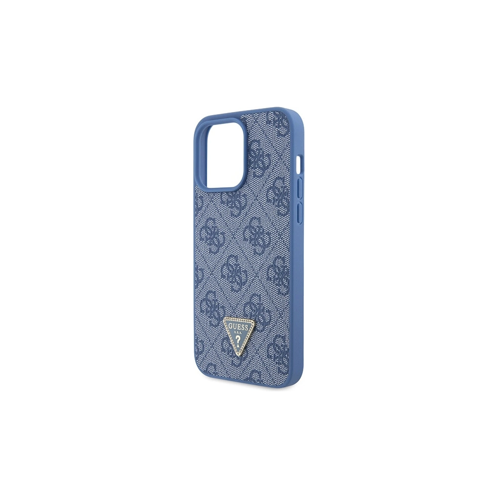 Etui Guess GUHCP15XP4TDPB Apple iPhone 15 Pro Max hardcase Leather 4G Triangle Strass niebieski/blue
