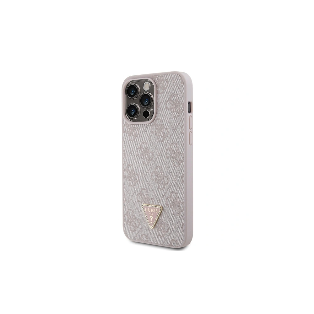 Etui Guess GUHCP15XP4TDPP Apple iPhone 15 Pro Max hardcase Leather 4G Diamond Triangle różowy/pink