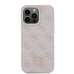 Buy Guess GUHCP15XP4TDPP Apple iPhone 15 Pro Max hardcase Leather 4G Diamond Triangle pink - GUE2929 - {ean13} - Home Screen Store Europe