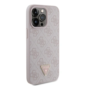 Buy Guess GUHCP15XP4TDPP Apple iPhone 15 Pro Max hardcase Leather 4G Diamond Triangle pink - GUE2929 - {ean13} - Home Screen Store Europe