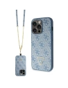 Guess GUHCP15XP4TDSCPB Apple iPhone 15 Pro Max hardcase Crossbody 4G Metal Logo blue