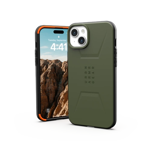 Kup Urban Armor Gear Apple Geantă UAG Civilian MagSafe iPhone 15 Plus / 14 Plus (măsline) - UAG1281 - {ean13} - Sklep Home Screen