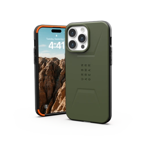 Kup Urban Armor Gear Apple Geantă UAG Civilian MagSafe iPhone 15 Pro Max (măsline) - UAG1283 - {ean13} - Sklep Home Screen