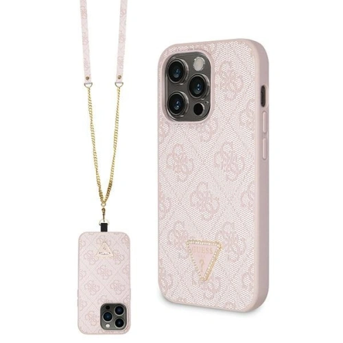 Kup Etui Guess GUHCP15XP4TDSCPP Apple iPhone 15 Pro Max hardcase Crossbody 4G Metal Logo różowy/pink - GUE2932 - {ean13} - Sklep Home Screen