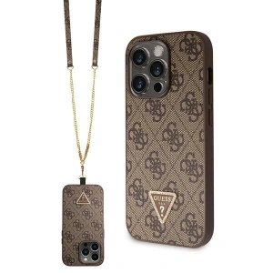Buy Guess GUHCP15XP4TDSCPW Apple iPhone 15 Pro Max hardcase Crossbody 4G Metal Logo brown - GUE2933 - {ean13} - Home Screen Store Europe
