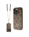 Etui Guess GUHCP15XP4TDSCPW Apple iPhone 15 Pro Max hardcase Crossbody 4G Metal Logo brązowy/brown