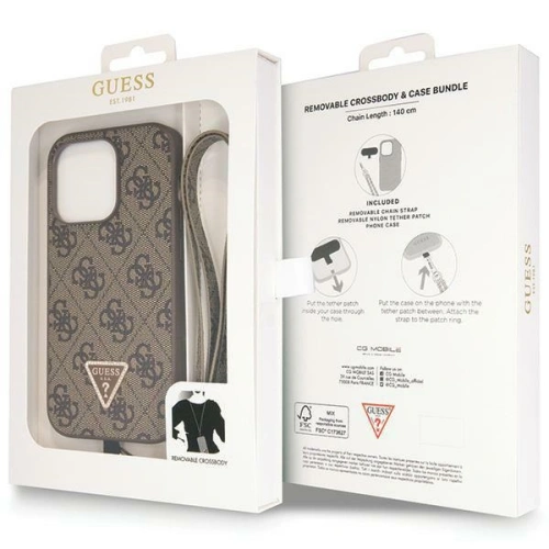 Kup Etui Guess GUHCP15XP4TDSCPW Apple iPhone 15 Pro Max hardcase Crossbody 4G Metal Logo hnědý/brown - GUE2933 - {ean13} - Sklep Home Screen