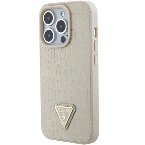 Kup Etui Guess GUHCP15XPCRTHCD Apple iPhone 15 Pro Max hardcase Croco Triangle Metal Logo zlatý/gold - GUE2934 - {ean13} - Sklep Home Screen