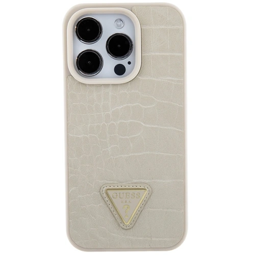 Kup Etui Guess GUHCP15XPCRTHCD Apple iPhone 15 Pro Max hardcase Croco Triangle Metal Logo zlatý/gold - GUE2934 - {ean13} - Sklep Home Screen