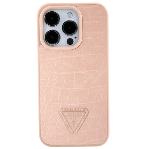 Kup Etui Guess GUHCP15XPCRTHCP Apple iPhone 15 Pro Max hardcase Croco Triangle Metal Logo růžový/pink - GUE2935 - {ean13} - Sklep Home Screen