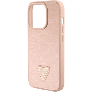 Kup Etui Guess GUHCP15XPCRTHCP Apple iPhone 15 Pro Max hardcase Croco Triangle Metal Logo różowy/pink - GUE2935 - {ean13} - Sklep Home Screen