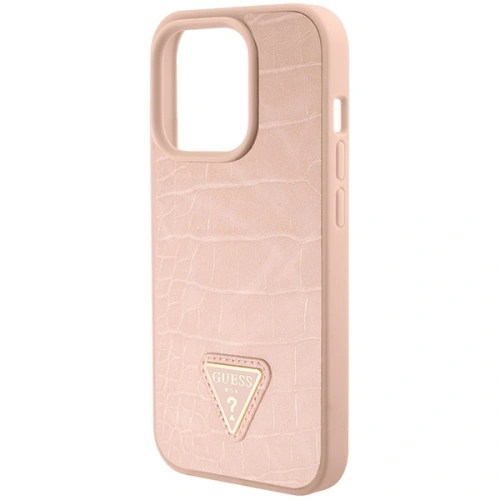 Kup Etui Guess GUHCP15XPCRTHCP Apple iPhone 15 Pro Max hardcase Croco Triangle Metal Logo růžový/pink - GUE2935 - {ean13} - Sklep Home Screen
