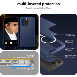 Etui Spigen Cyrill Kajuk Mag MagSafe Apple iPhone 15 Pro Navy