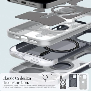 Etui Spigen Classic C1 Mag MagSafe Apple iPhone 15 Pro Graphite