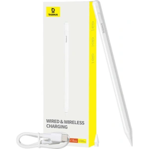 Buy Baseus Smooth Writing Series stylus with wireless and wired charging (White) - BSU4602 - {ean13} - Home Screen Store Europe