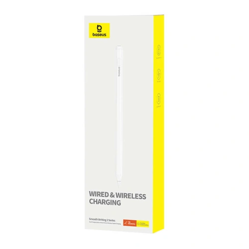 Buy Baseus Smooth Writing Series stylus with wireless and wired charging (White) - BSU4602 - {ean13} - Home Screen Store Europe