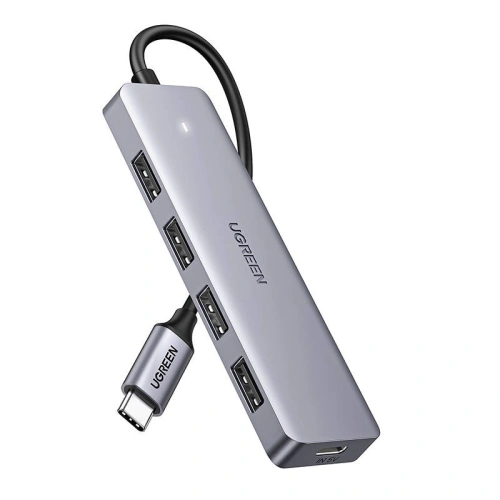 Kup Adapter 4in1 UGREEN CM219 HUB USB-C / 4xUSB-A 3.0 + USB-C 16cm (grau) - UGR1705 - {ean13} - Sklep Home Screen