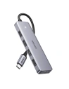 Adapter 4in1 UGREEN CM219 HUB USB-C / 4xUSB-A 3.0 + USB-C 16cm (grau)