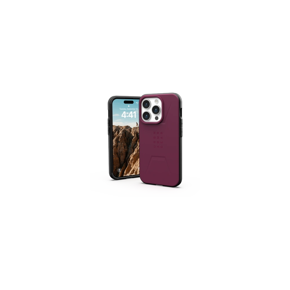 Etui UAG Urban Armor Gear Civilian MagSafe Apple iPhone 15 Pro (bordeaux)