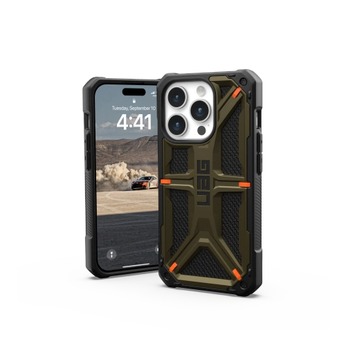Kup Case UAG Urban Armor Gear Monarch Apple iPhone 15 Pro (kevlar Element grün) - UAG1292 - {ean13} - Sklep Home Screen