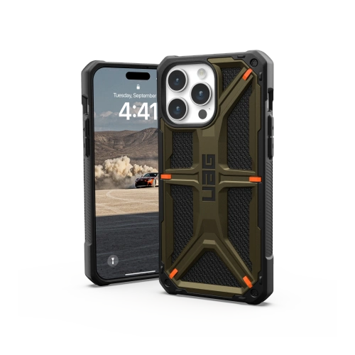 Kup Case UAG Urban Armor Gear Monarch Apple iPhone 15 Pro Max (kevlar element grün) - UAG1293 - {ean13} - Sklep Home Screen