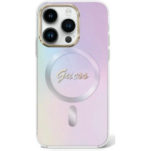 Etui Guess GUHMP15LHITSU Apple iPhone 15 Pro hardcase IML Iridescent MagSafe fioletowy/purple
